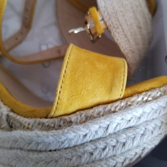 ALDO yellow suede wedge heels. NEW! - Picture 14 of 16